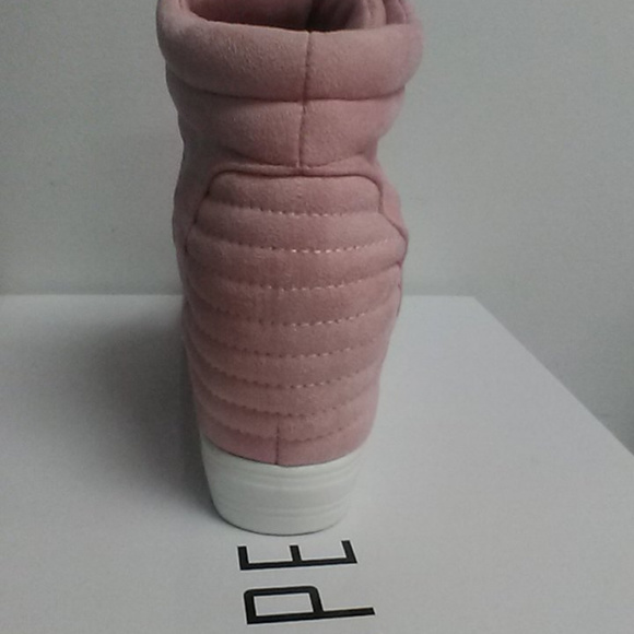 Pink Suedish Wedge Heel Sneaker - Picture 8 of 8